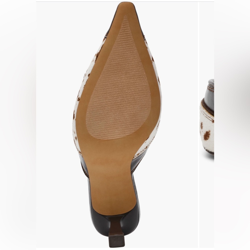 Steve Madden Lisbeth Cow Print Pointed Toe Kitten Heel Mule Heels NWT - Picture 6 of 12